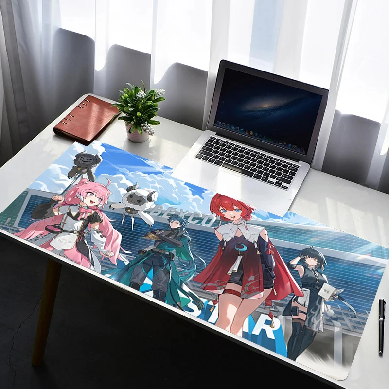 

Mouse Pad Laptop Non Slip Extended Desktop Mouse Mat PC Anime Keyboard Pad Gaming Accessories W-wuthering Waves Danjin Mousepad