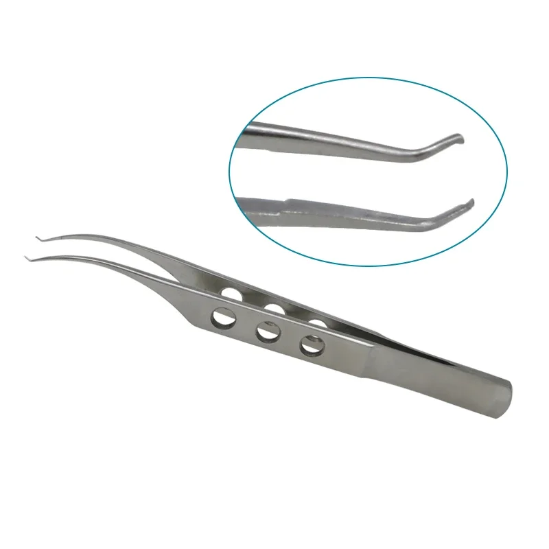 Stainless Steel Colibri Beaked Toothed Forceps Curved Forceps Ophthalmic Eye Instrument