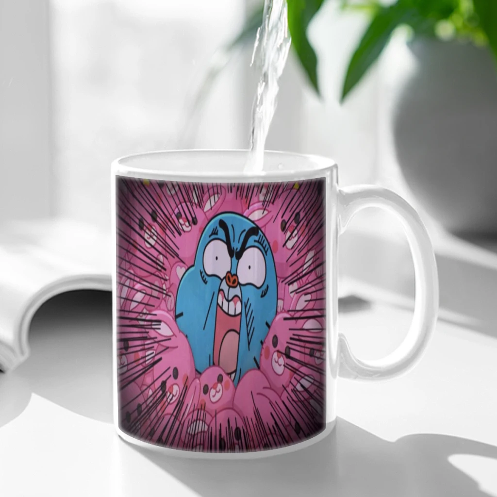 The Amazing Funny W-world Of Gumball Free shipping 11OZ Coffee Mug Beer Mugs Tea Milk Cup For coffee  Surprised Gift