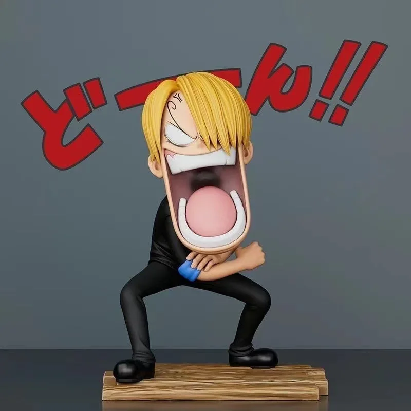 15 cm One Piece Ruffy Figuren Drei Kapitäne Sanji Monkey D Ruffy Roronoa Zoro Actionfigur The Hungry Trio PVC Anime Modell Spielzeug