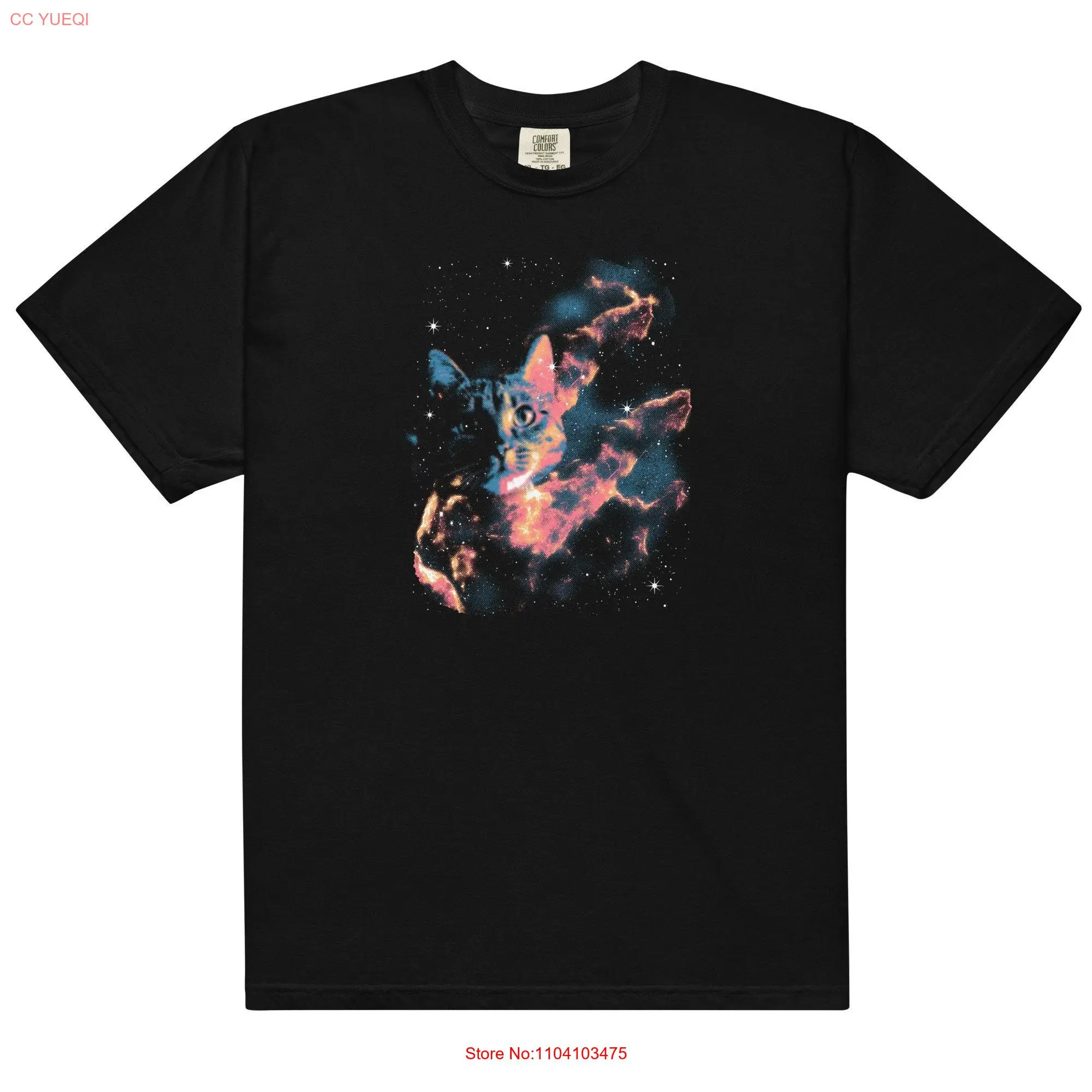 Cat Pillars Of Creation garment dyed heavyweight t shirt long or short sleeves