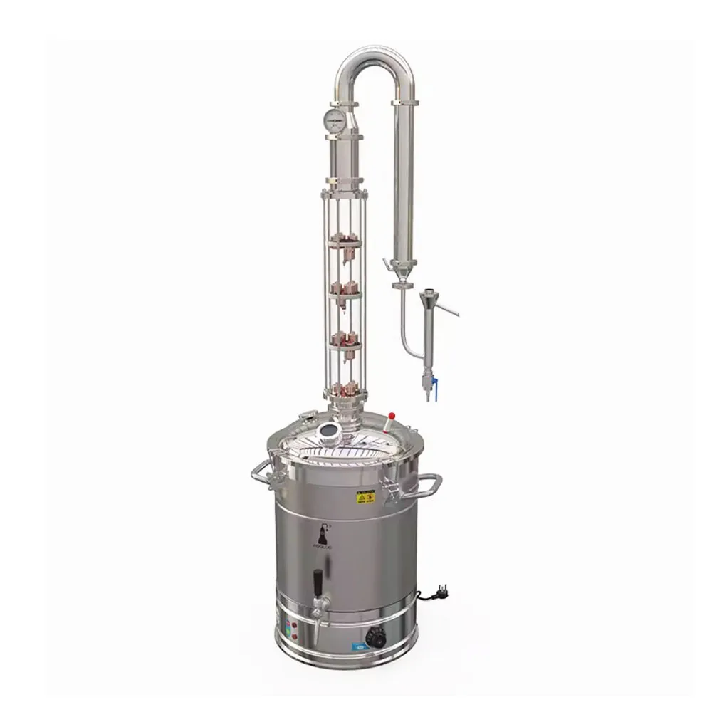 Copper Distillation Column Spirit Alembic Distiller Alcohol Distilling Equipment Vodka Still Wine Making Machine