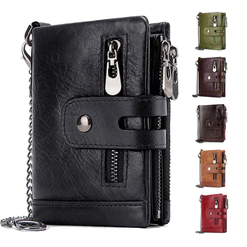 

Men's wallets leather men's wallets simple texture multi-card slot wallet anti-theft brush money package integrated card package