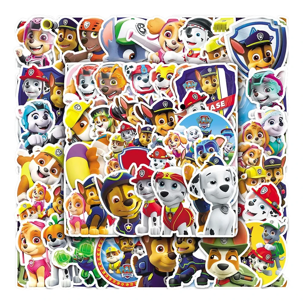 10/30/50PCS Cute PAW Patrol Cartoon Stickers DIY Decals Decoration Phone Skateboard Graffiti Funny Sticker Toy Gift for Kids