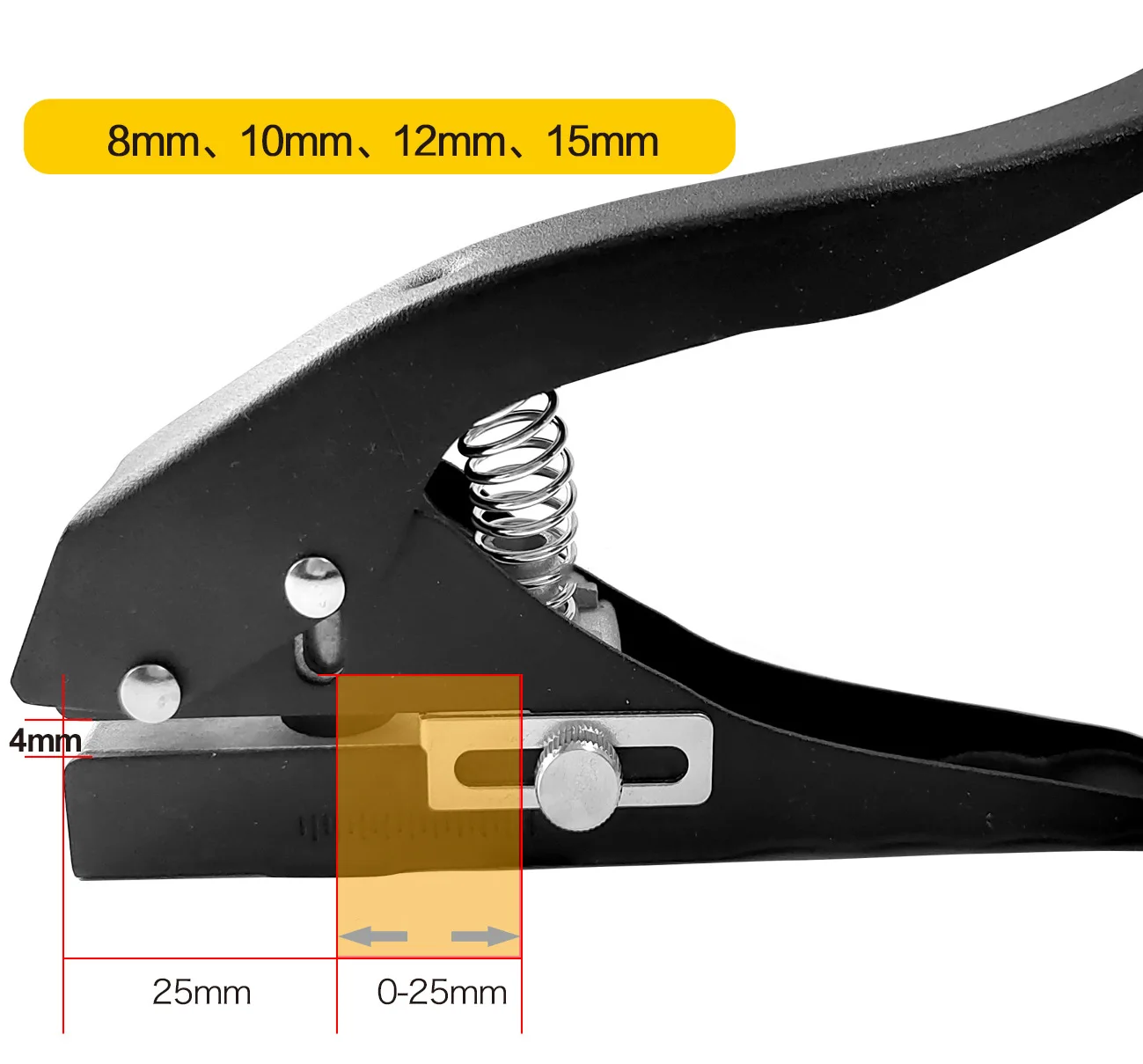 8mm 10mm 12mm 15mm Circle Hole Punch Paper Punch Hand-held Round Single Hole Punch for ID Cards PVC Cards Photos edge banding