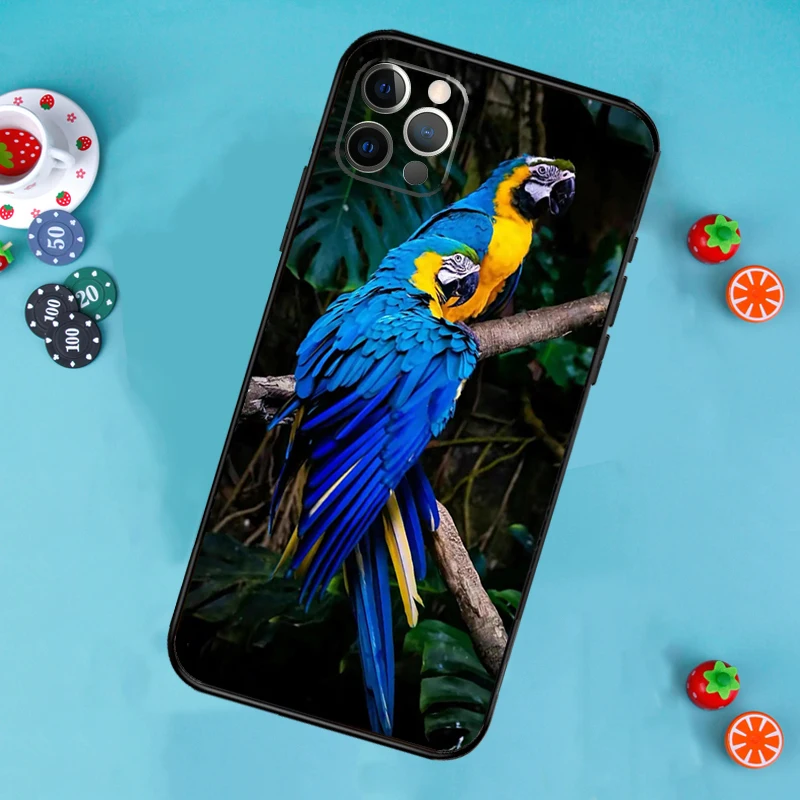 Parrot Bird Case Cover For iPhone 12 13 Mini 11 14 15 Pro Max Plus X XS XR SE 2020 SE 2022 7 8 Coque