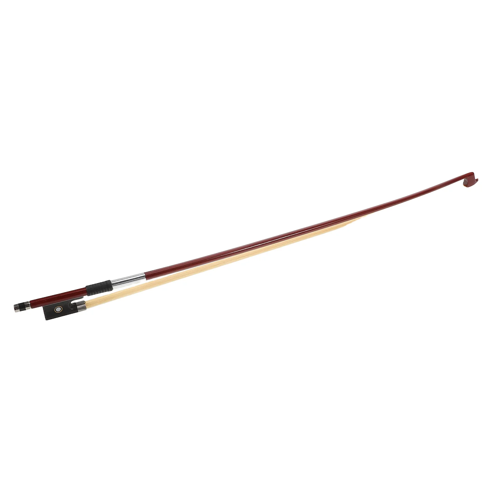 

Sandalwood Practice Violin Bow Half Size Round Stick Ebony Frog Parisian Eyes Professional Student Bow for Strong Tone