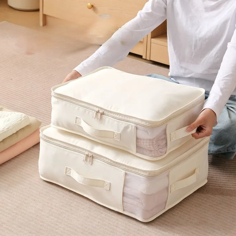 Nouveau sac de rangement pour vêtements grande capacité 2026 avec fenêtre transparente, organisateur pour la maison