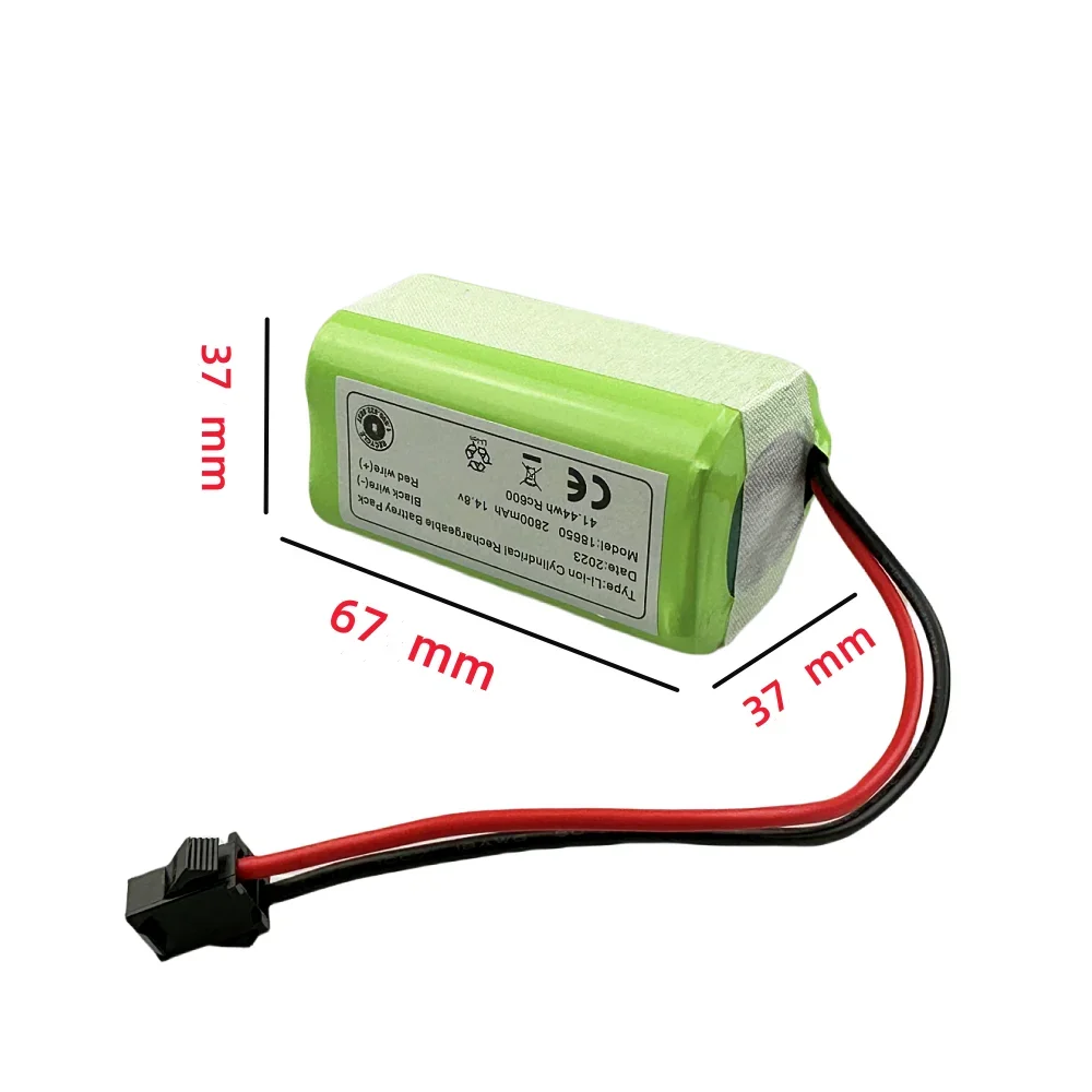 18650 4S1P 14.8V 2800mAh Lithium Ion Battery,For Cecotec Conga 1390 1490 1590 Gutrend Echo 520 Vacuum Cleaner Robot