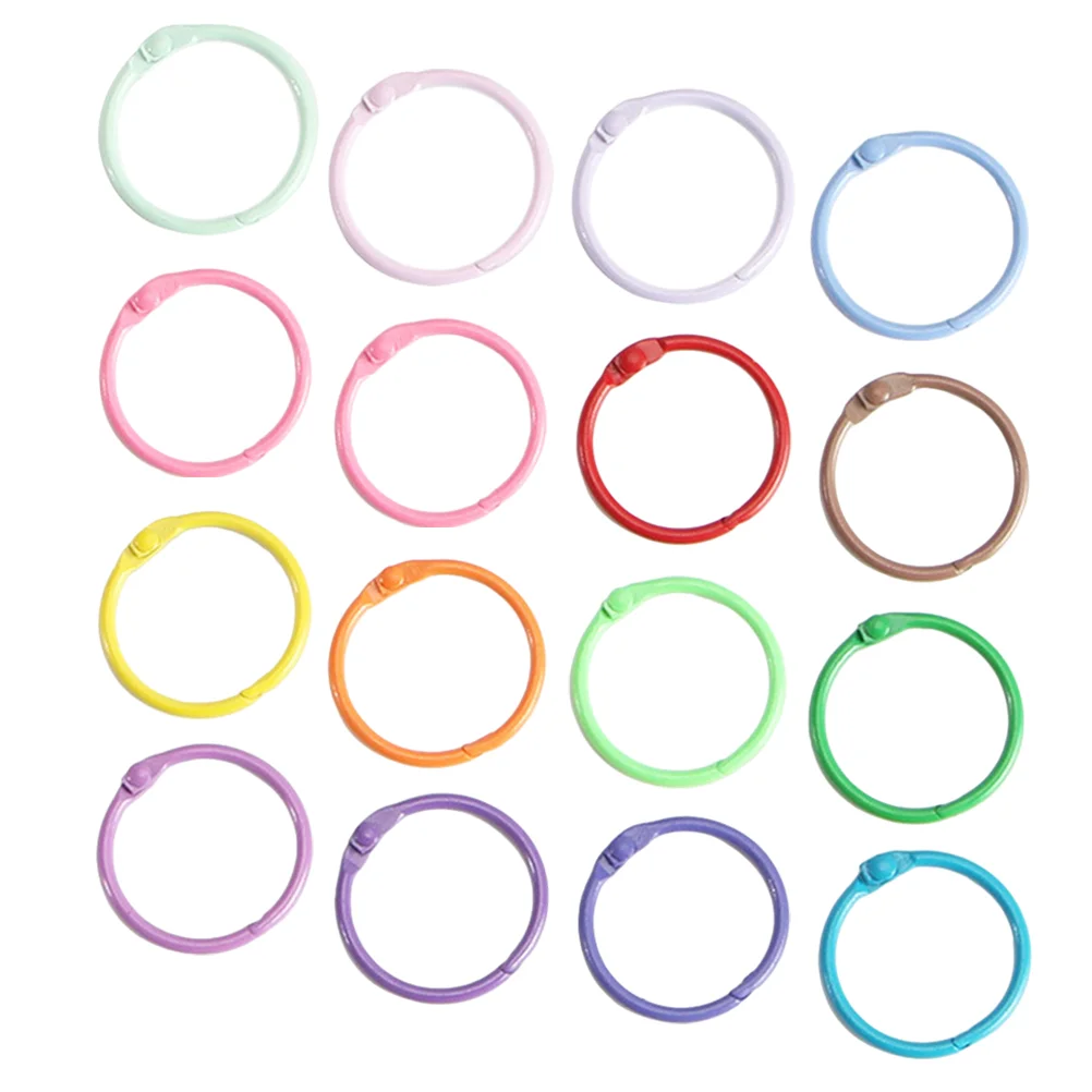 60 Pcs Key Metal Binder Ring Fob 300X300X050CM Multi-function Chain DIY Book