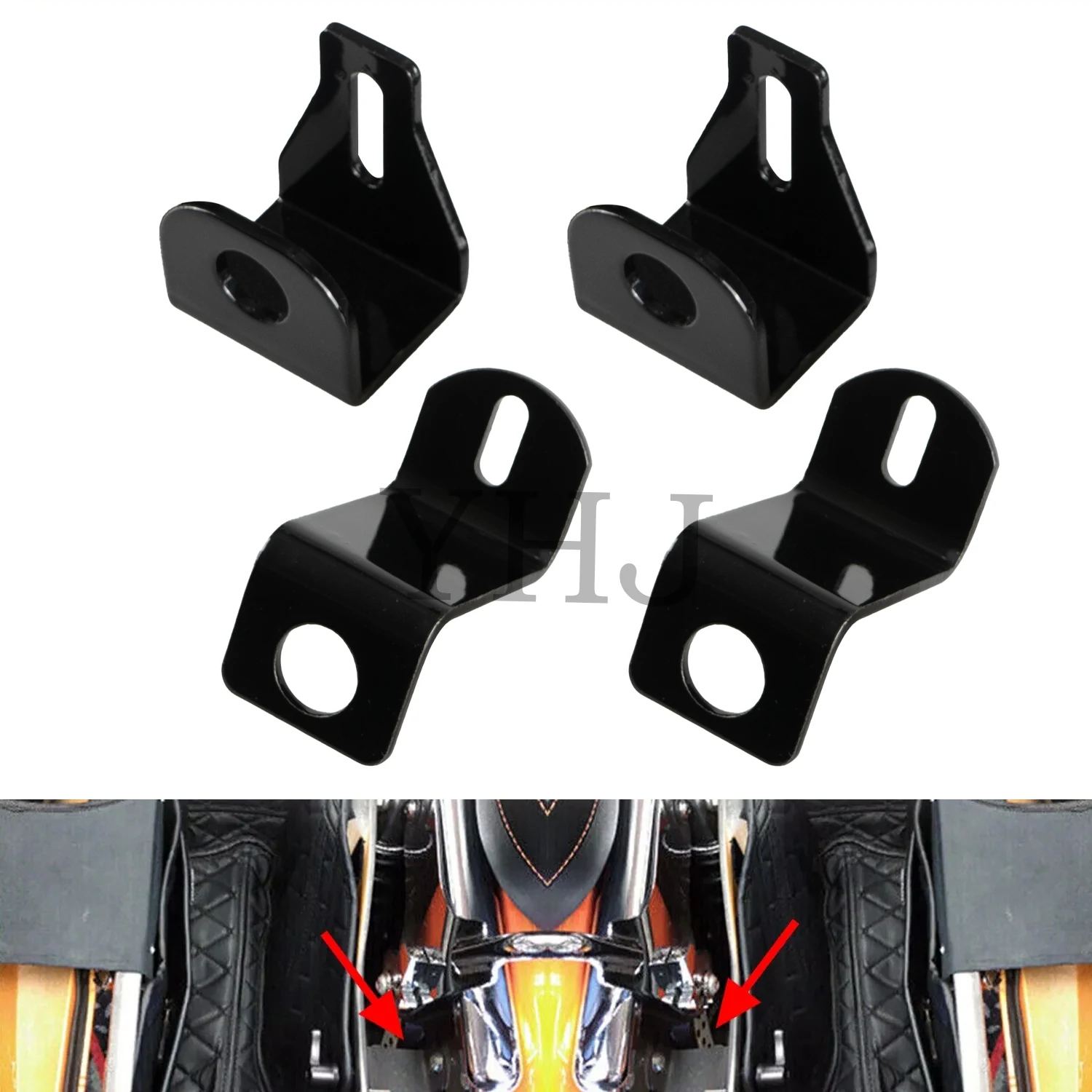 

Saddlebag Lock Mounting Kit For Harley Motorcycle Touring Road King Street Glide Electra Glide Road Glide 1999-2007 Glossy Black