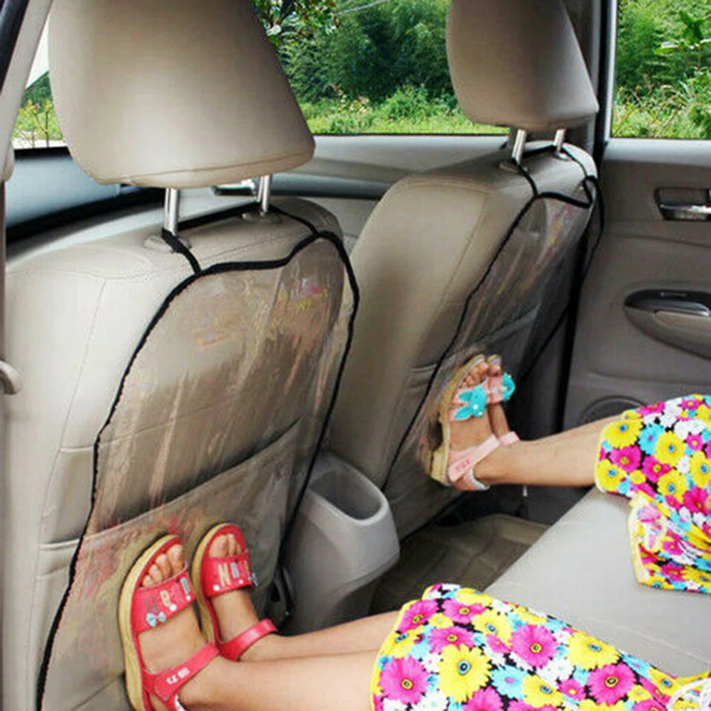 Car Seat Back Protector Cover Mat Transparent Kick Pad For Kids Kick Clean Anti Dirt Mud Protection Cover 58x42.5cm