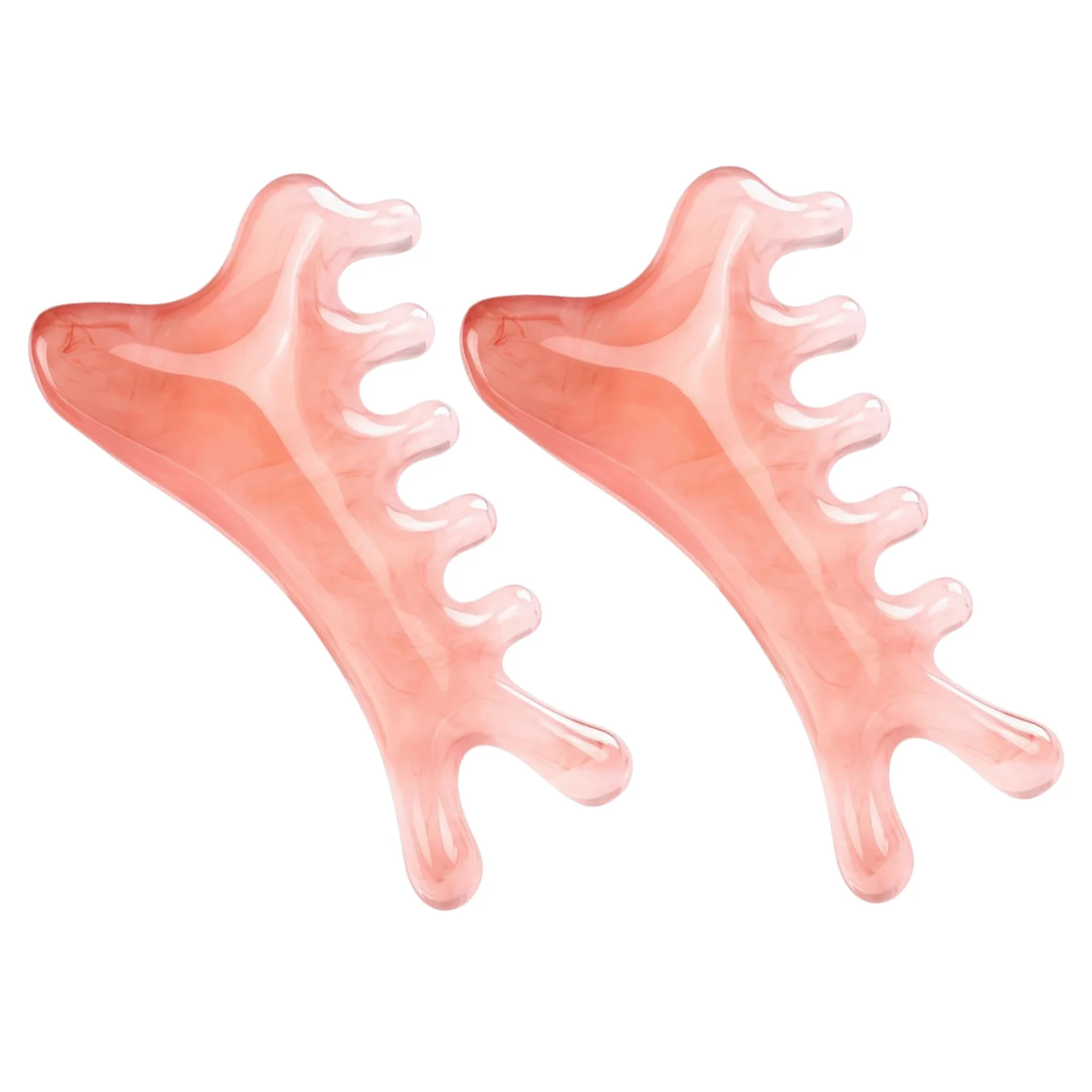 

2Pcs Scalp Face Massage Comb Dolphin Shaped Premium Resin Handheld Hair Massager Brush for Scalp Circulation Travel on-The-Go