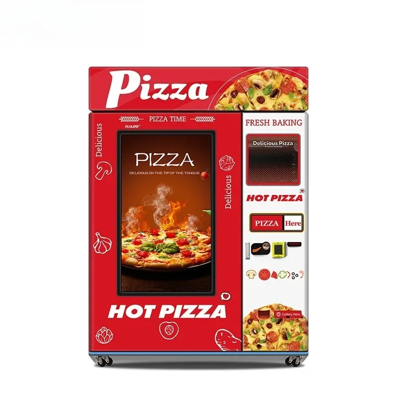 Automatic unmanned commercial vending machines, pizza self-service vending machines are suitable for domestic and foreign use