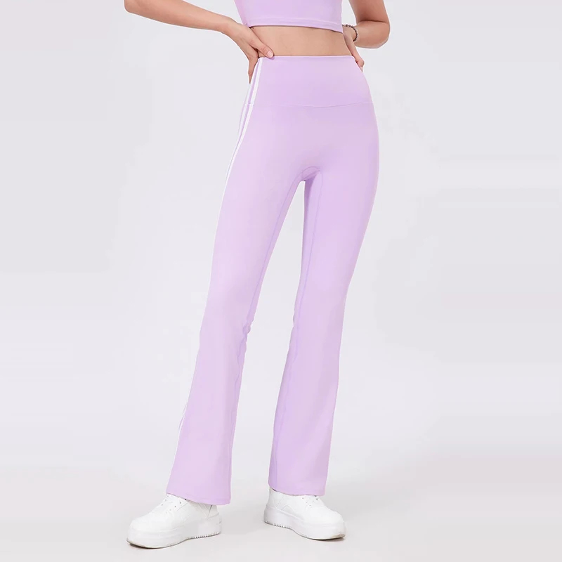 

Женские брюки для йоги с высокой талией, расклешенные брюки с подтяжкой бедер для пилатеса, бега, фитнеса