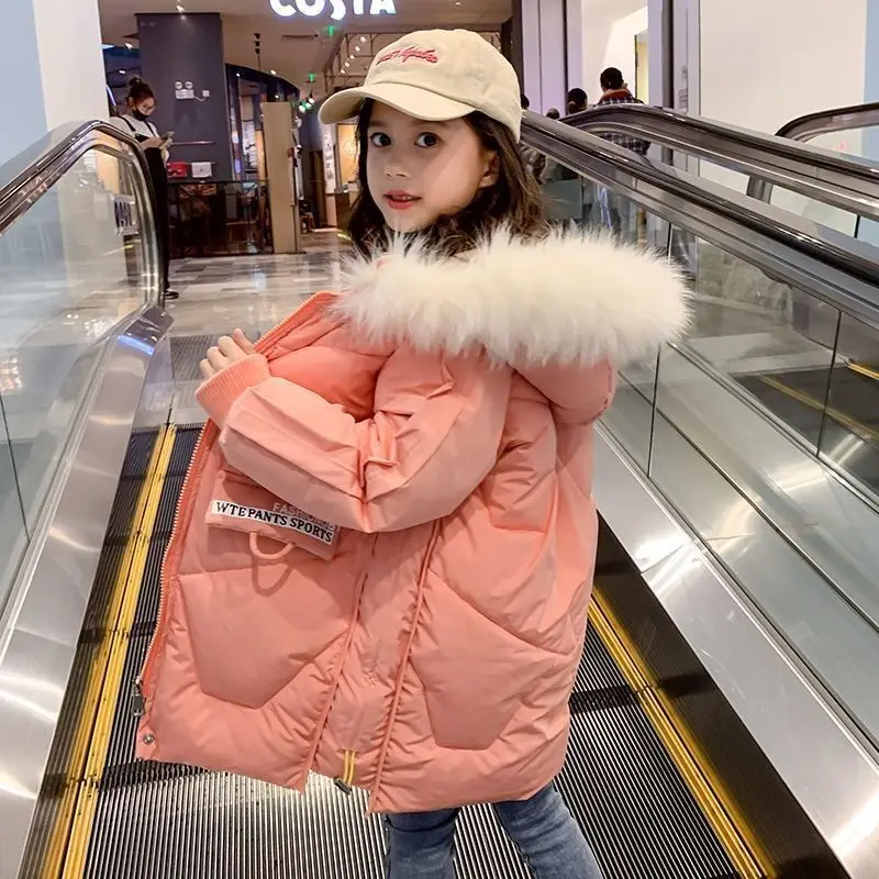 

Girls Cotton Jacket Winter 2024 New Korean Version Girls Winter Clothes for Girls Kids Winter Coats Parkas Outerwear 7 9 12 Year