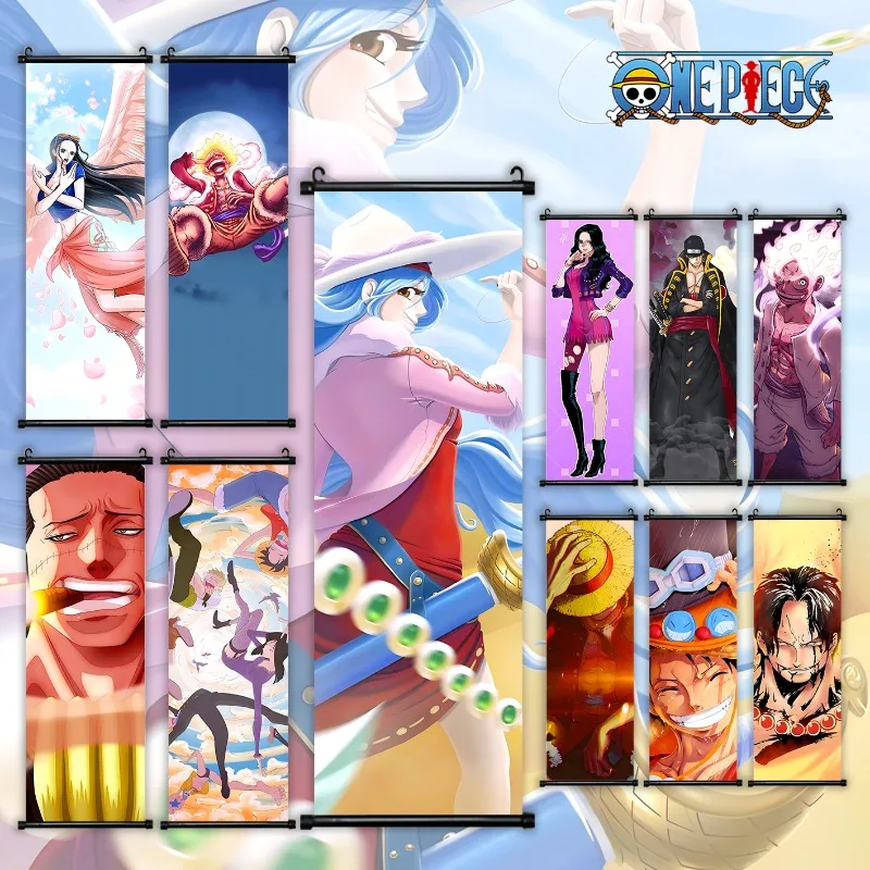 

ONE PIECE Monkey·D·Luffy Anime Canvas Wall Art Painting Hanging Scrolls Cartoon Modular Picture Poster for Home Decor