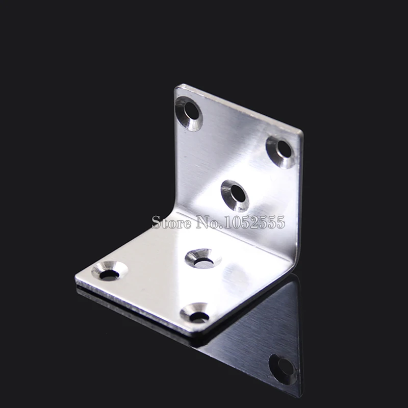 20PCS Stainless Steel Right Angle Corner Braces L Shape Board Frame Furniture Shelf Fastening Brackets Furniture Connect Fitting