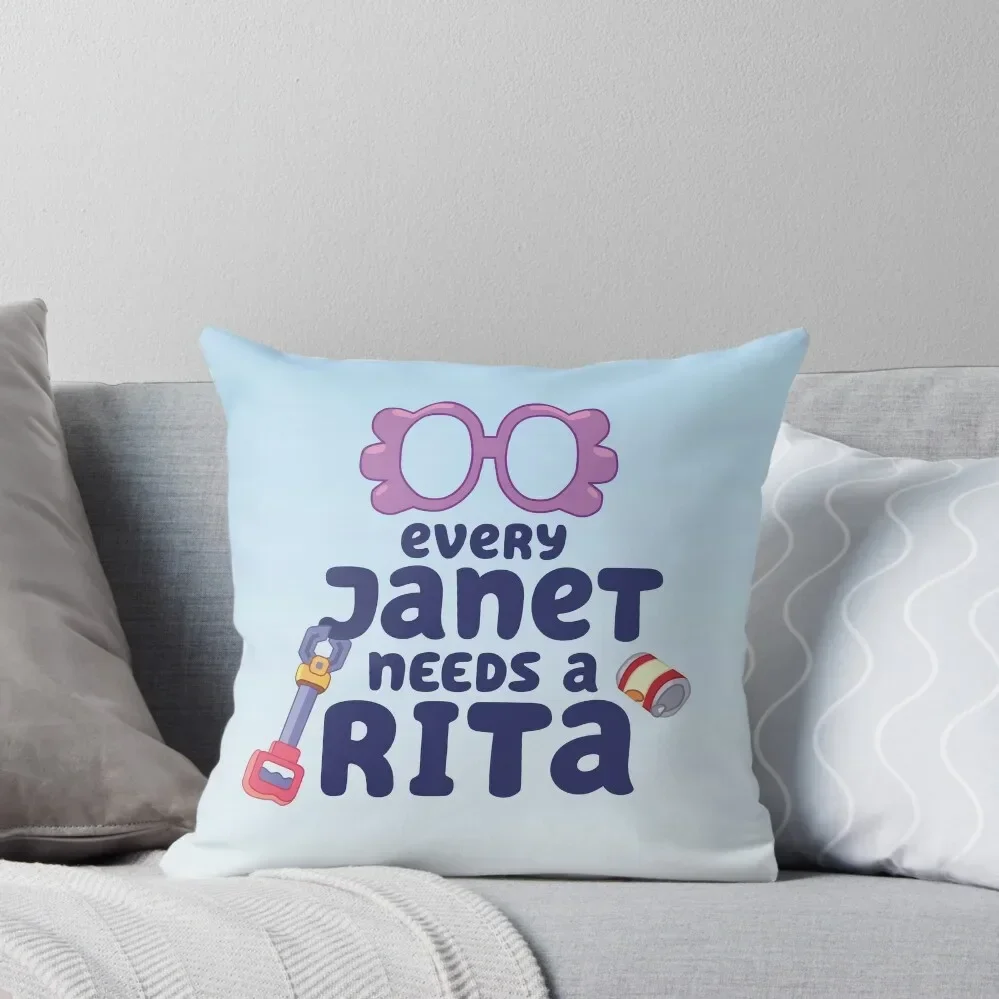 Every Janet needs a Rita Throw Pillow Decorative Cushion pillow cover luxury Pillow Cases Decorative