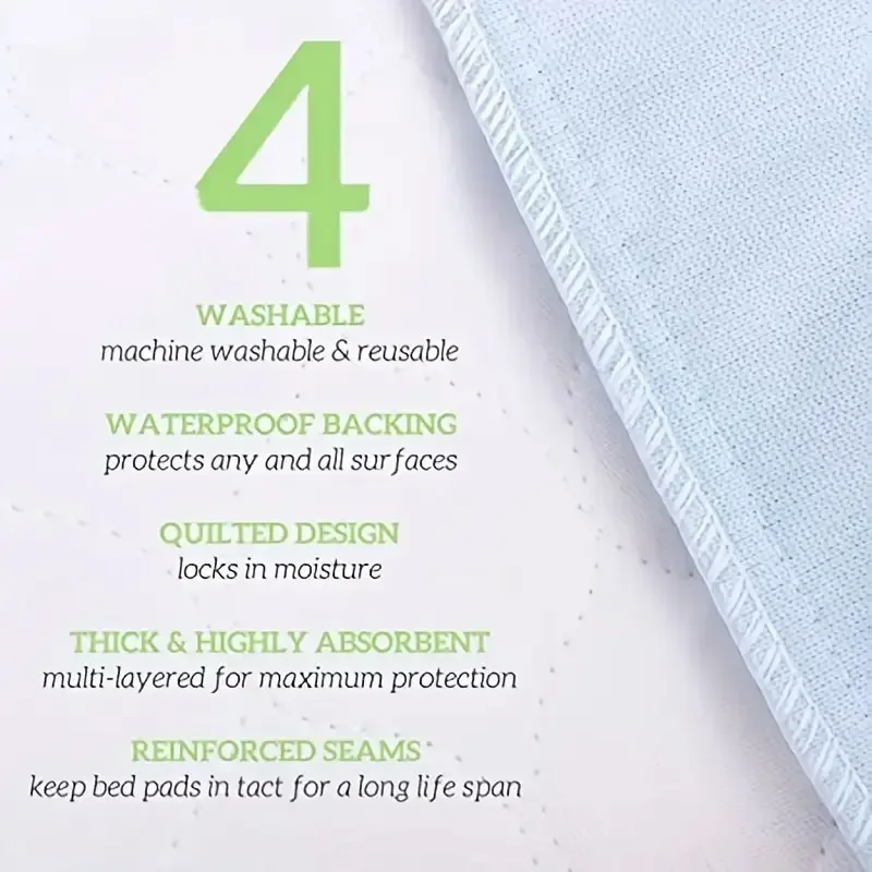 1pc Washable Leak Proof Care Pad, Used As An Incontinence Pad, Reusable Urine Care Pad, Suitable For Adults And The Elderly