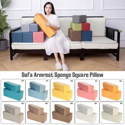 2 Pcs Sofa Armrest Pillow Hand Cushion Technology Cloth / Linen Fabric Long Cuboid Pillow Sofa Arm Support Pillow Hand Palm Rest