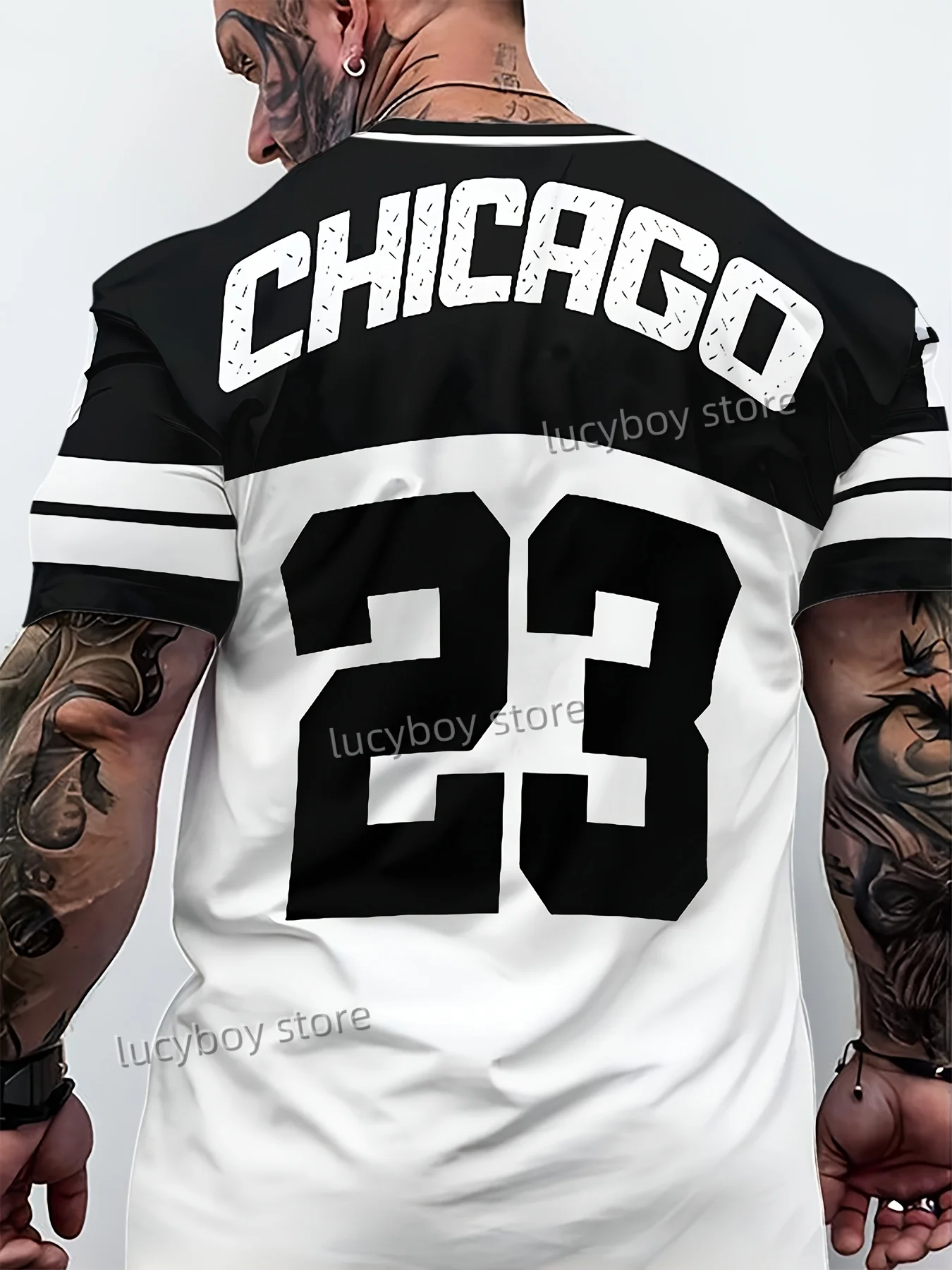 Summer Mens King NO.23  Print T-Shirt Man Short Sleeve Sportwear Football T-Shirt Vintage Oversize 4 colors Tees Men Clothes