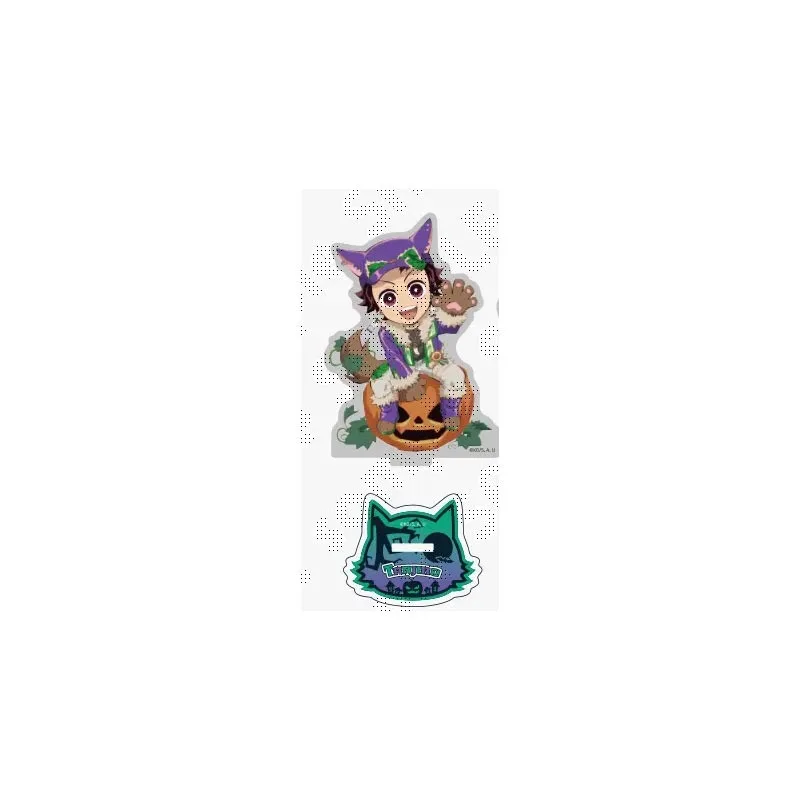 Demon Killer Japanese Anime Peripherals Halloween Q Version Acrylic Stand Collectible Desk Ornament Creative Gift for Friend Toy