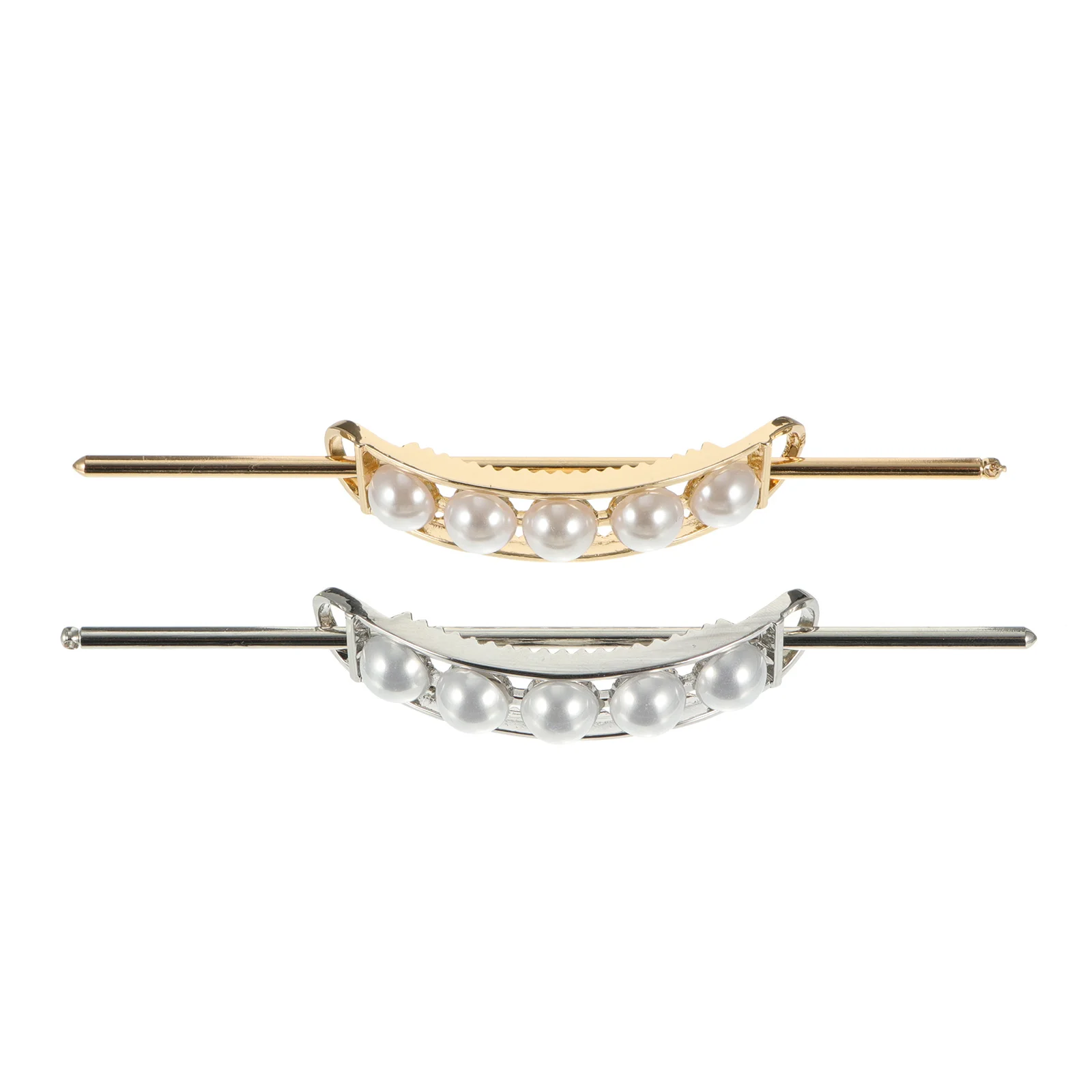 2Pcs Girls Hair Sticks Pearl Hairpin Alloy Clip Trendy Accessory for Casual Outings Festivals Celebrations Women Hairpin
