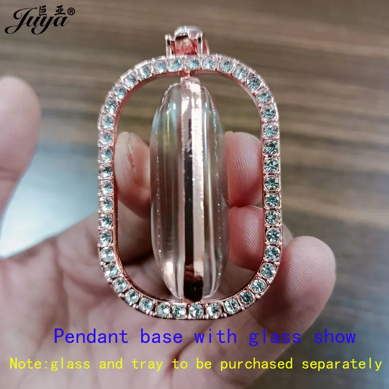 100PCS Wholesale 23x37mm Flat Back Clear Dome Glass Cabochon Fit For Inner Size 24x38mm Pendant Base Supplies Accessories
