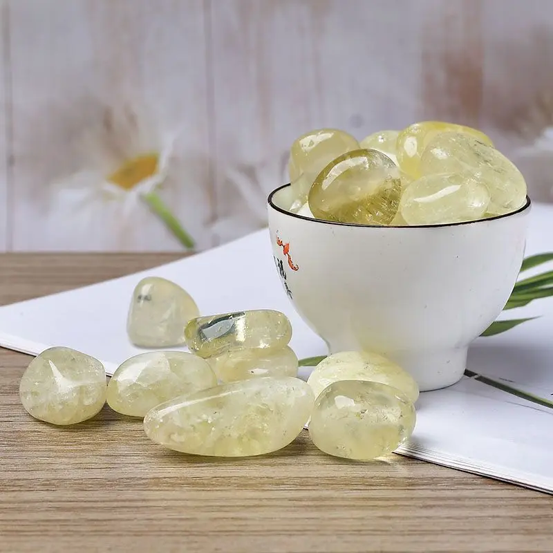 Natural Citrine Tumbled Stones Large Aromatherapy Diffuser Raw Polished Crystal Crafts Fish Tank Landscaping Home Decor Ornament