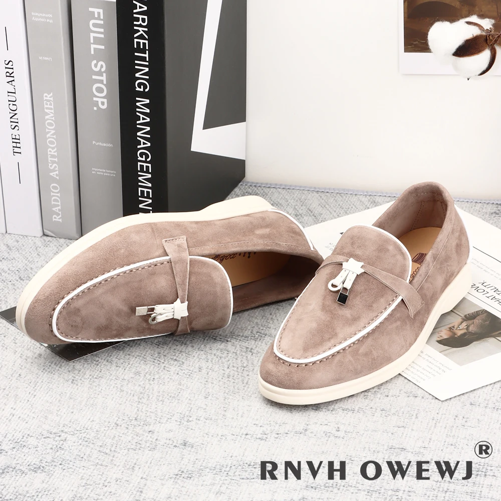 

EAEOVNI luxurious Shoes Stitching None Kid Suede Rubber Other Casual Flats Women Shoes On Sale