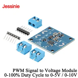 2pcs/1pc PWM Signal to Voltage 0-100% to 0-5V / 0-10V Output 22Hz-20kHz 3.3V-24V Digital Analog Signal Conversion Board Module