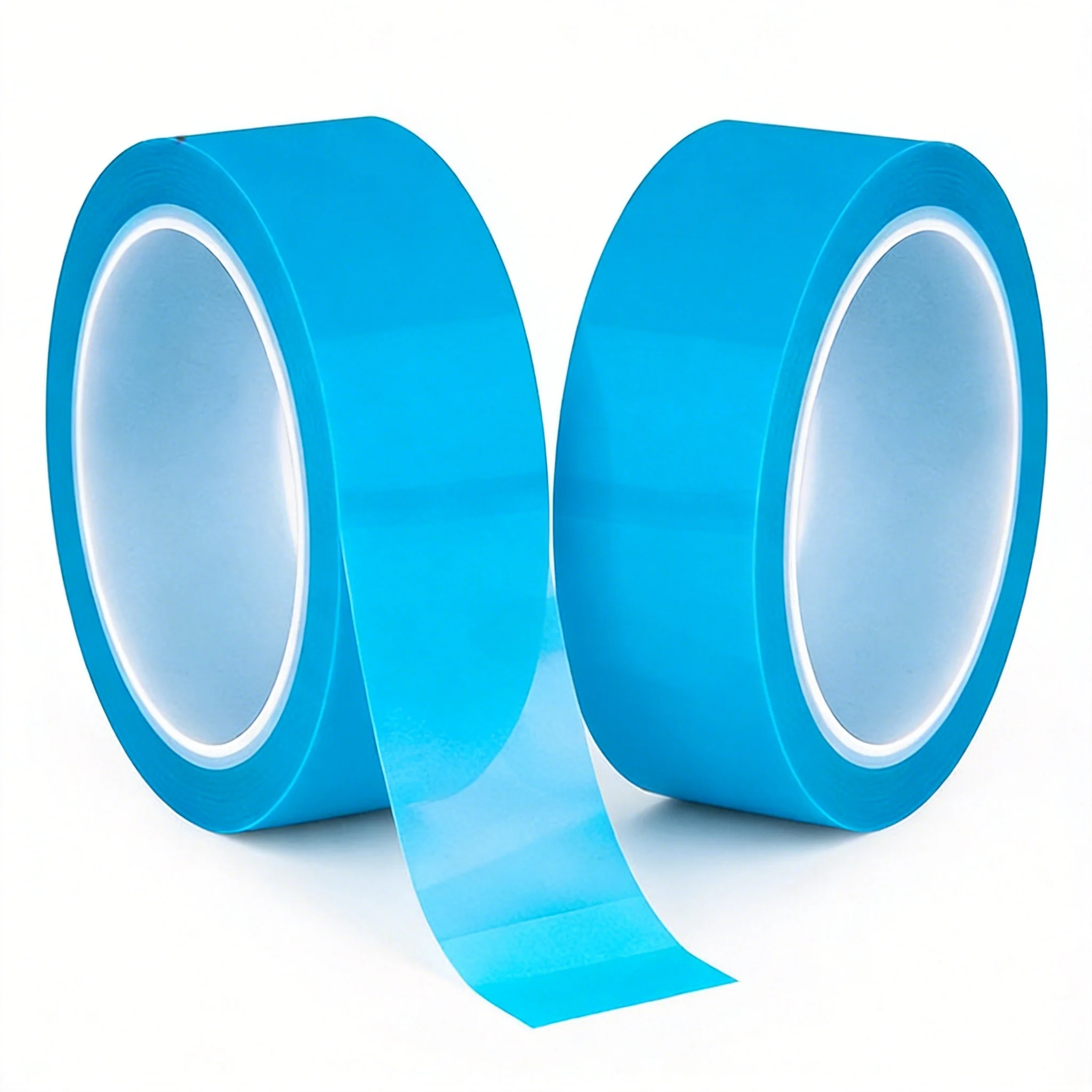 5 Rolls Blue PET Tape 50mm x 50m Polyester Film Tape High Strength Adhesive Tape for Electronics Parts Fixing Protection