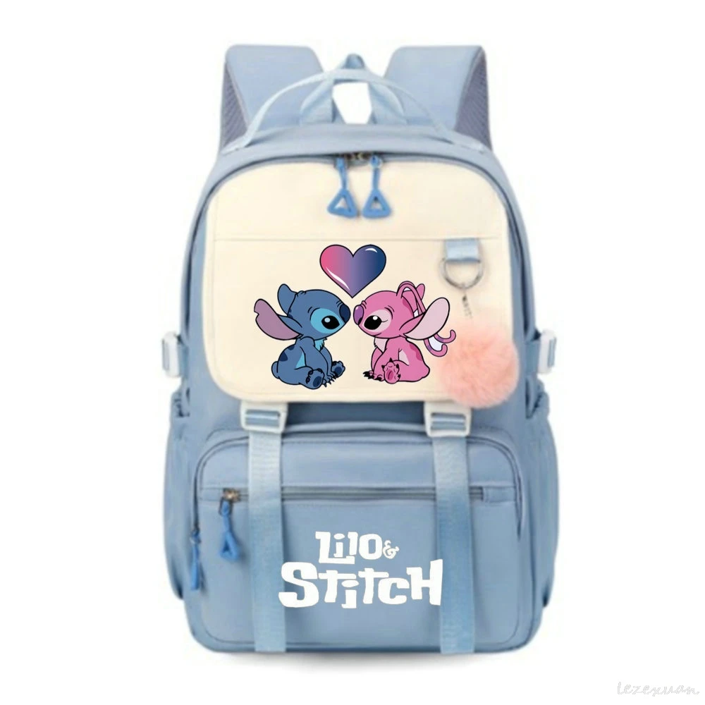 Stitch Disney Women Student Large Capacity School Bags for Girls Teenager Multi-pocket Schoolbag Rucksack Laptop Backpack Gift