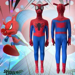 Movie Peter Benjamin Porker Cosplay Costume Spider Ham Cos Jumpsuit Child Stage Performance Outfits Halloween Carnival Party