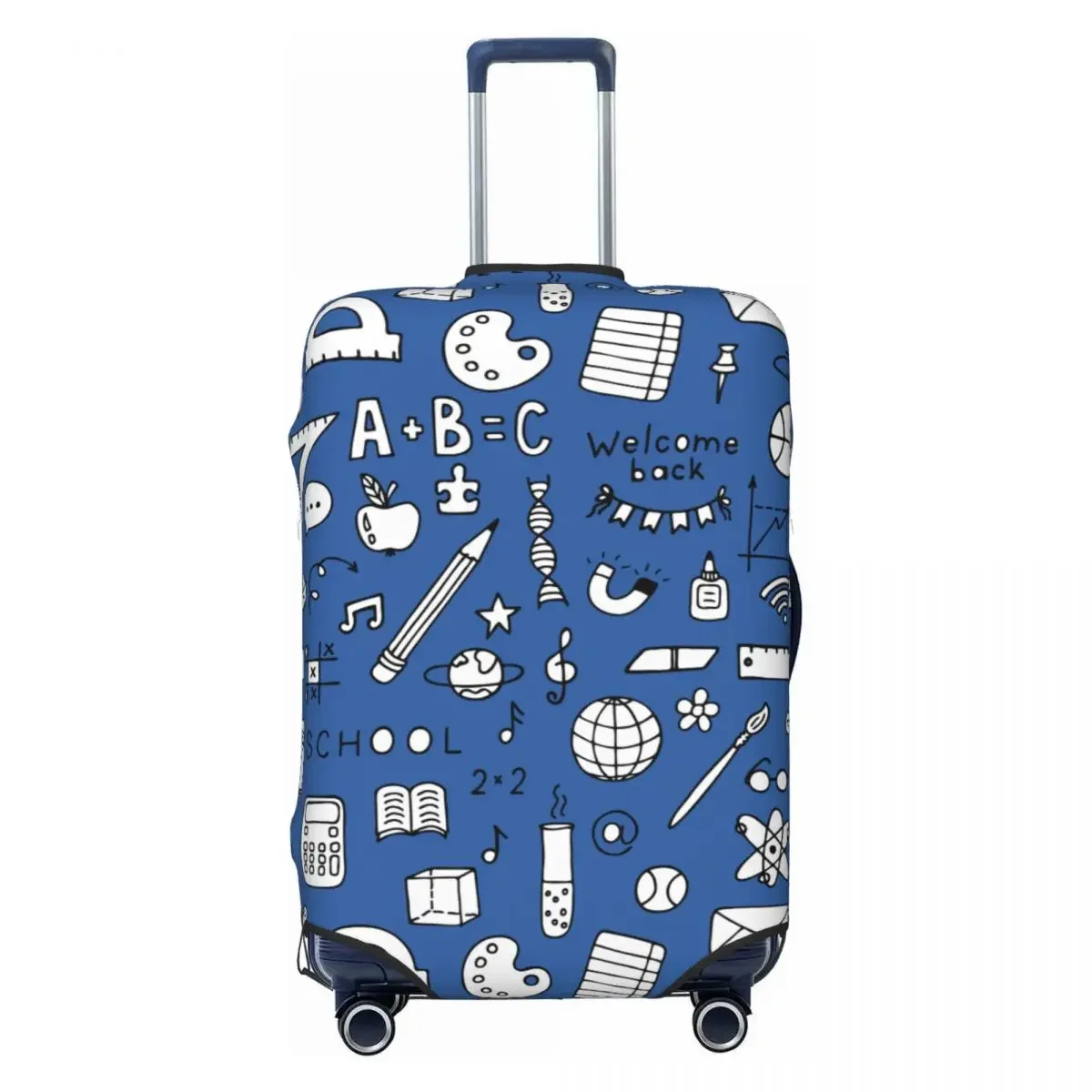 School Elements Suitcase Cover Back To School Travel Protector Holiday Practical Luggage Case Xmas Gift