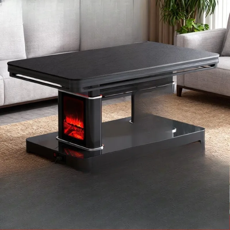 Heating coffee table, simulated flame heating dining table