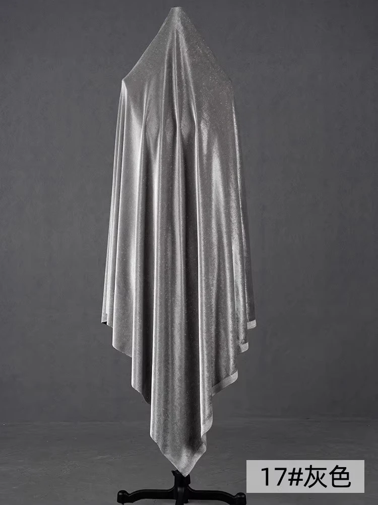 

Серый, цыганский блестящий корейский золотой бархат, эластичная ткань, платье, фон для съемки, декоративная ткань