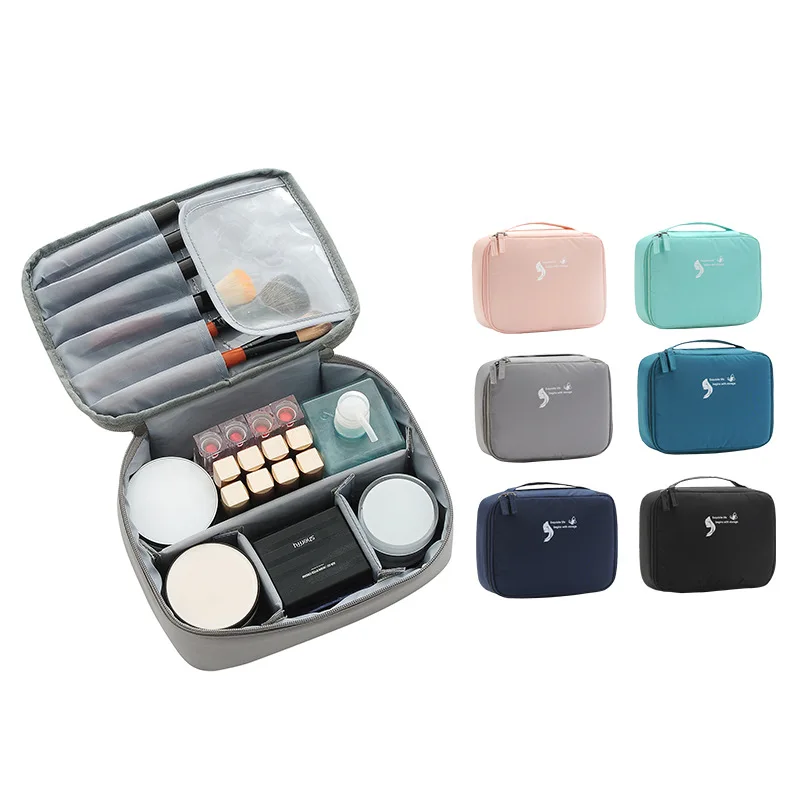 

Candy Color Cosmetic Bag Square Storage Bag Portable Storage Wash Cosmetics Travel Storage Bag