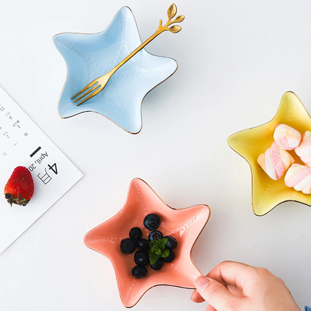 

3Pcs Ceramic Sauce Dish Set Practical Seasoning Dipping Bowls for Home Kitchen Party Bbq Mini Condiment Plates