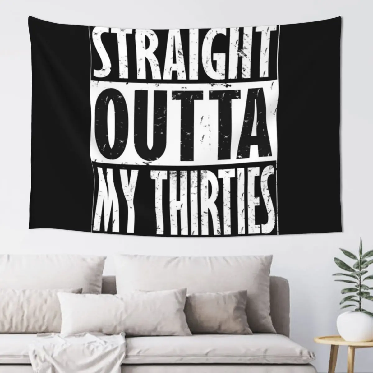 

straight outta my thirties Tapestry Aesthetic Room Decor Korean Room Decorator Bedroom Decoration Tapestry