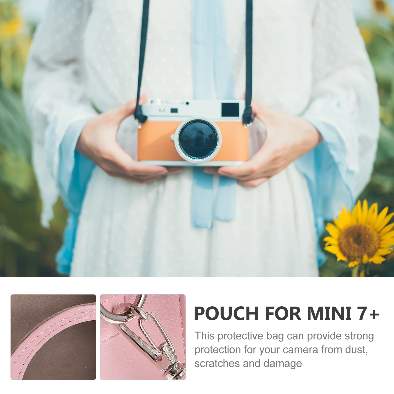

Bag for Mini 7+ Camera Accessories Pu Case Adjustable Protective Cover Pouch