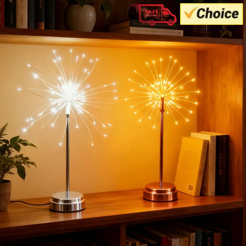 

Nest and Flowers Table Lights Battery Operated Christmas LED Fireworks Light LED Twinkle Firework Light for Home Party & Holiday