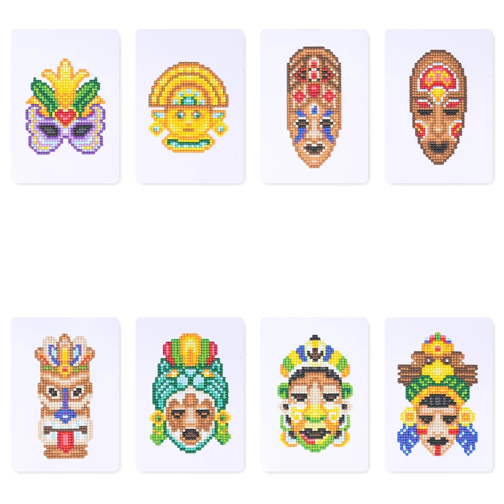 Huacan 8 teile/satz diamant malerei porträt 5d diy mosaik karikatur einzigartige handgemachte feiertags geschenk wand dekoration