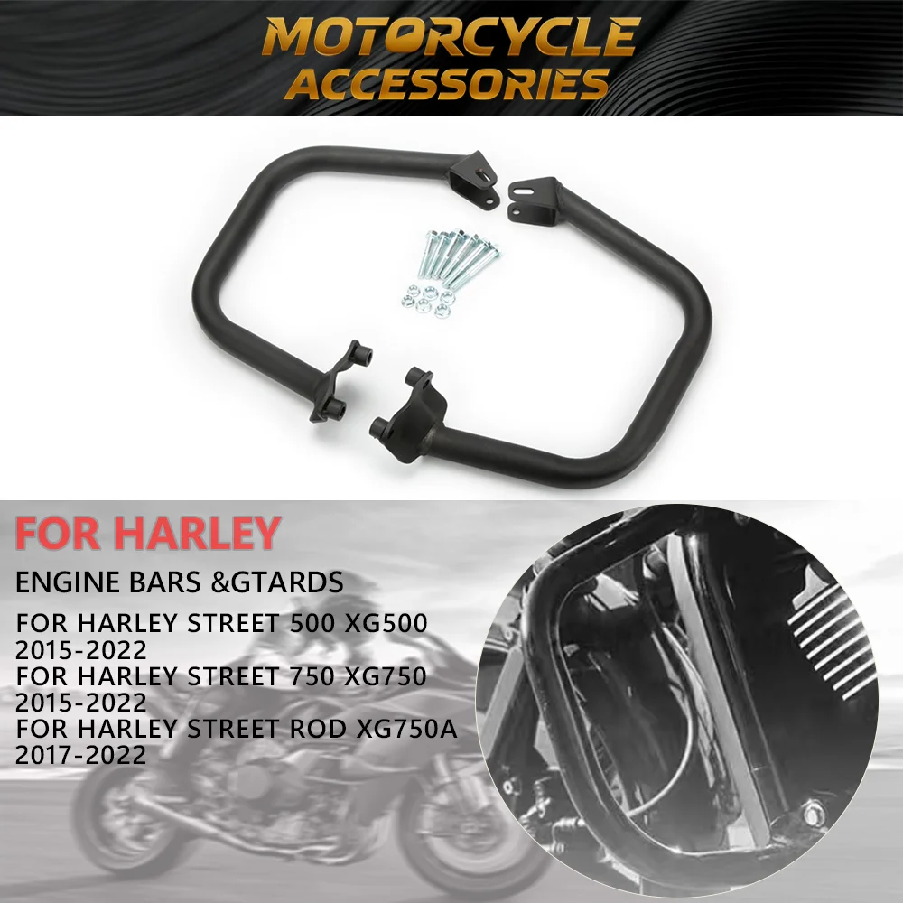 

For Harley Street 500 / 750 XG750 2015-2022 Street Rod XG750A 2017-2022 XG500 Motorcycle Accessories Engine Guard Crash Bars