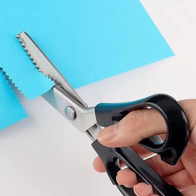 Forbici dentate in acciaio inossidabile Denti triangolari Panno di pizzo Artigianato Sartoria Taglio a zig zag Forbici da sarto Cesoie da cucito