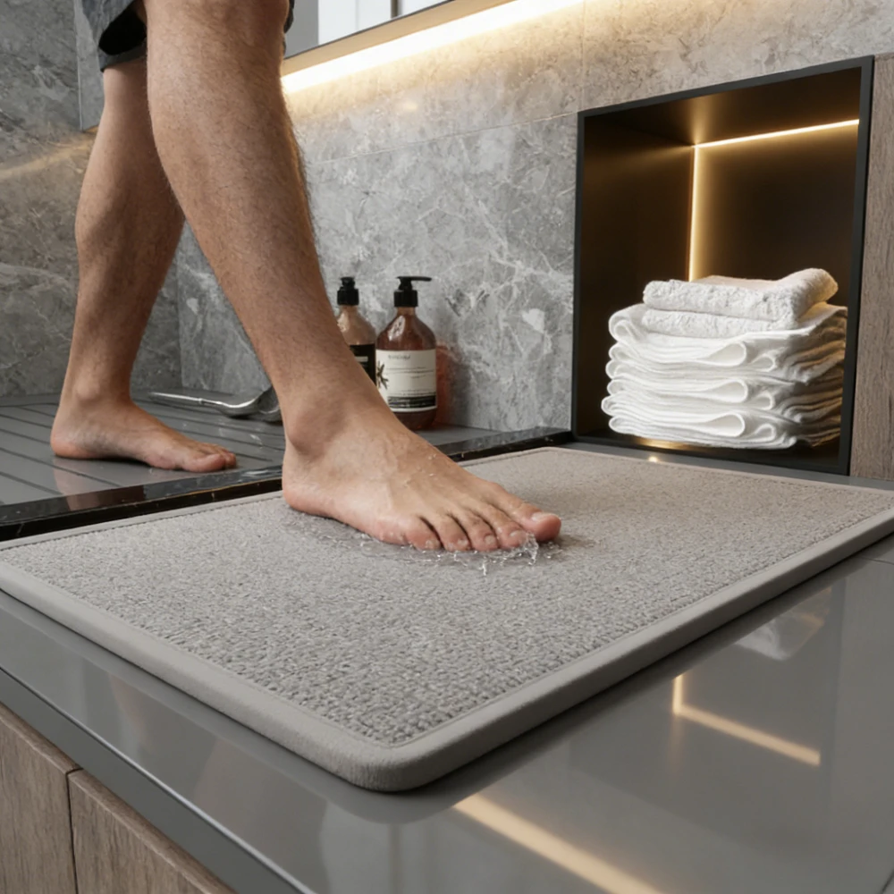 

Простые минималистичные льняные напольные коврики: мягкие, удобные, толстые, впитывающие влагу, противоскользящие коврики для ванной и прихожей.