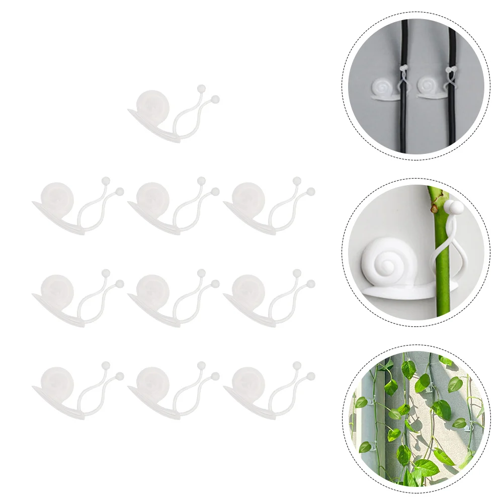 10 Pcs Plant Fixture Holder Green Fixer Indoor Plants Adhesive Fixing Hook Vine Wall