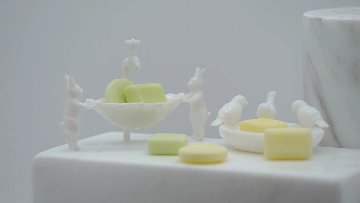 1/6 인형 집 모델 가구 액세서리 미니 모델 비누 트레이 매장 욕실 액세서리