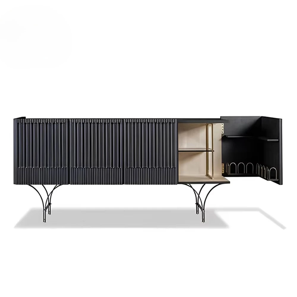 

New solid plate characteristic stainless steel material living room divider display cabinet